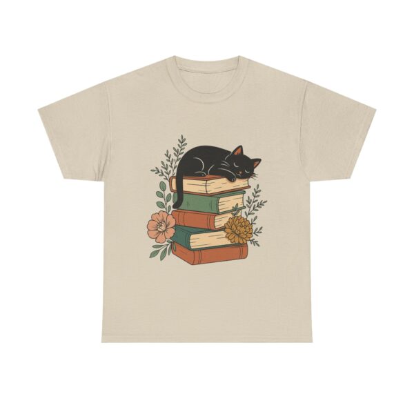 Cozy Cat Lover Tee, Perfect for Bookworms, Book Lover Gift - Image 3