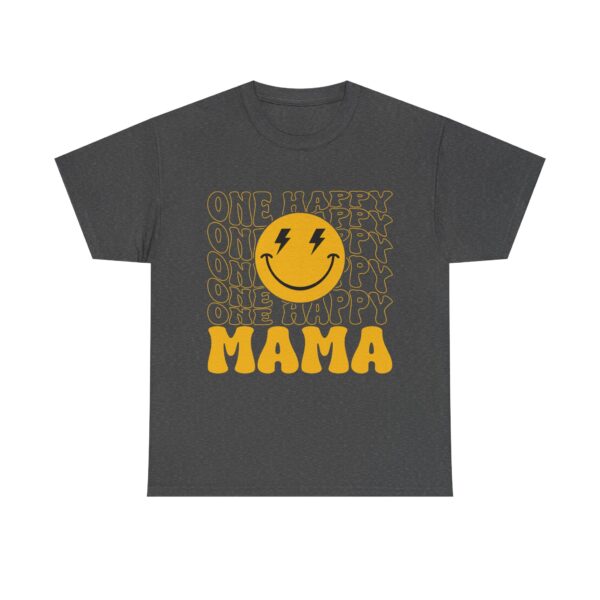 One Happy Mama" Retro Smiley Face T-Shirt - Perfect Mother's Day Gift - Image 3