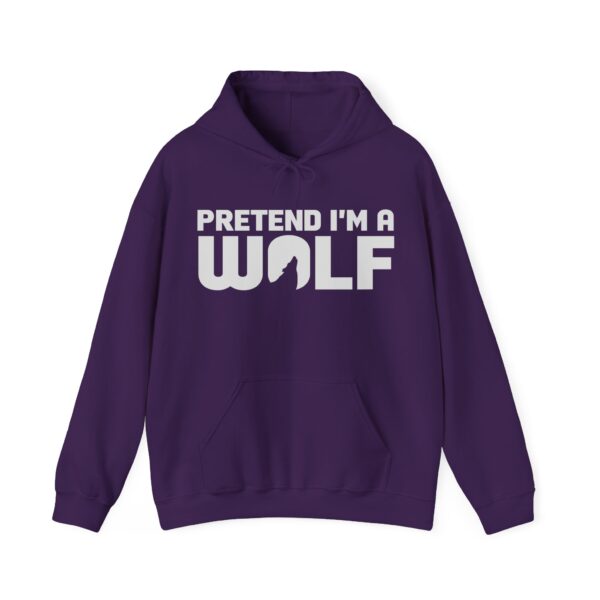 Pretend I'm a Wolf Hoodie, Funny Wolf Howling Moon - Image 7