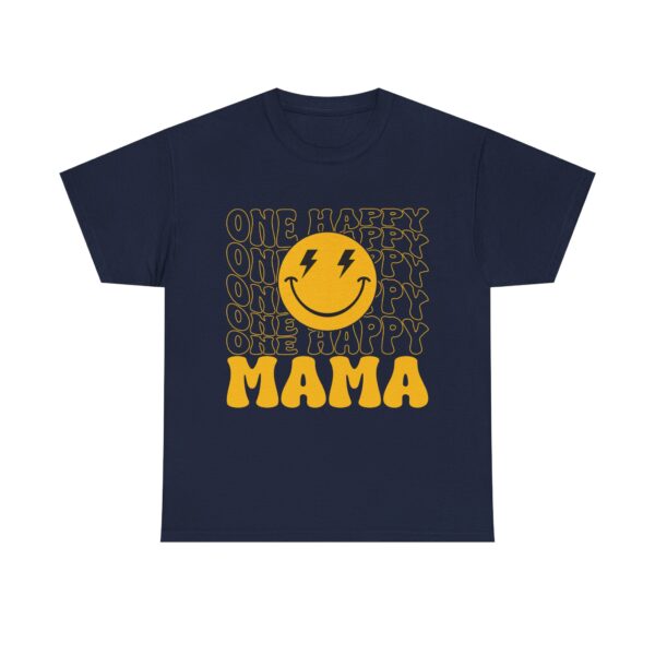 One Happy Mama" Retro Smiley Face T-Shirt - Perfect Mother's Day Gift - Image 5
