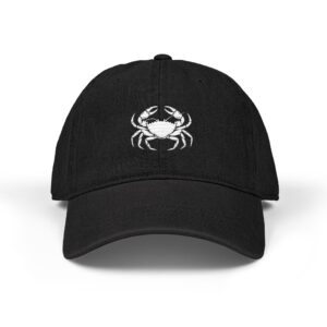 Embroidered Crab Denim Hat | Summer Accessory - Gift for Him/Her