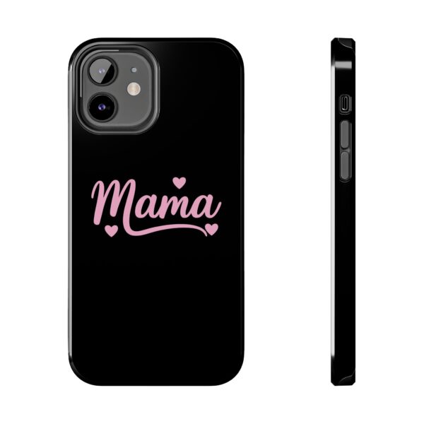 Pink "Mama" text with hearts design for phone case – cute and stylish gift for moms