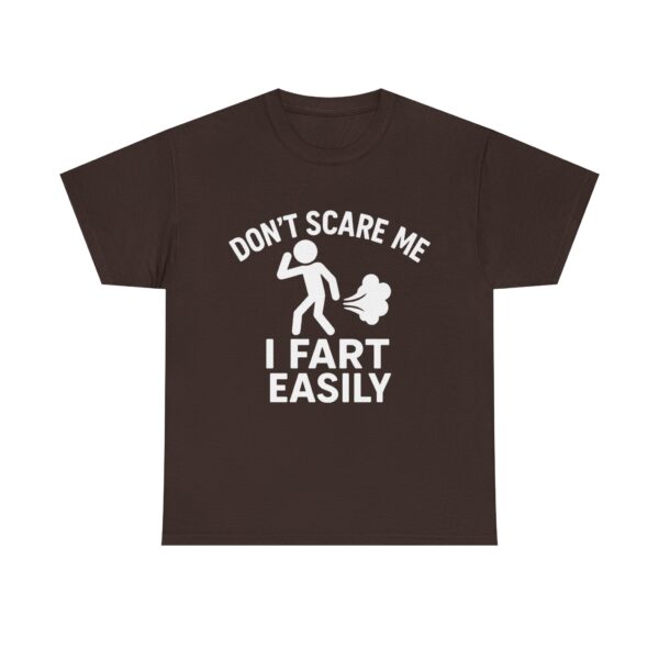 Funny Stickman Fart Shirt – "Don't Scare Me I Fart Easily" Unisex Tee - Image 2