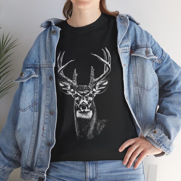 Whitetail Deer Buck Head Unisex T-Shirt - Nature & Wildlife Enthusiast Apparel - Image 2