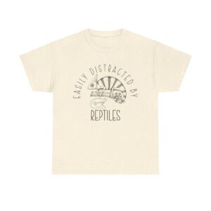 Vintage-style chameleon and lizard graphic with the phrase 