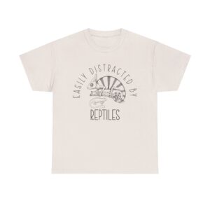 Vintage-style chameleon and lizard graphic with the phrase 