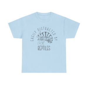 Vintage-style chameleon and lizard graphic with the phrase 