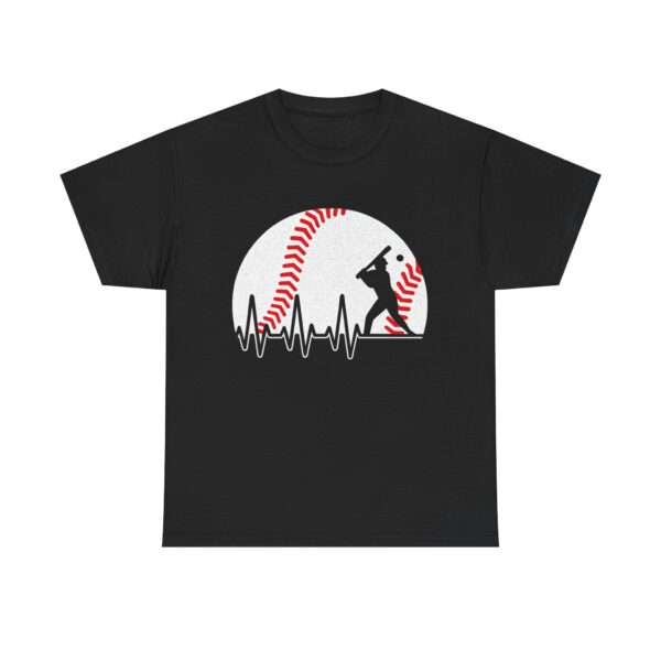 Baseball Heartbeat Tee | Gift for Baseball Lovers Unisex T-shirt | Sporty Gift for Men & Women - Image 2