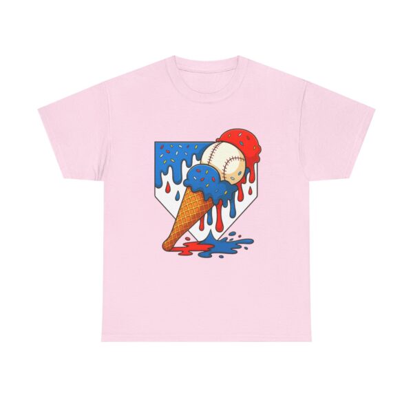 Melting Baseball Ice Cream Cone – Fun Summer Sports Unisex T-Shirt - Image 9