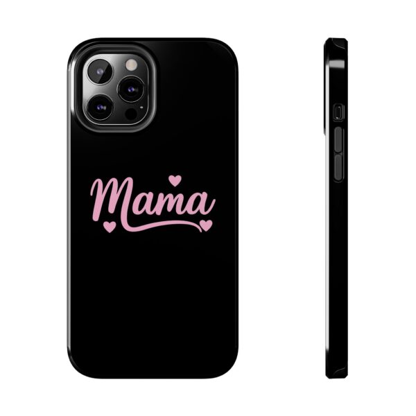 Pink "Mama" text with hearts design for phone case – cute and stylish gift for moms