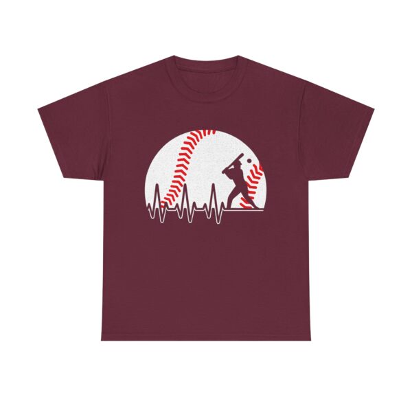 Baseball Heartbeat Tee | Gift for Baseball Lovers Unisex T-shirt | Sporty Gift for Men & Women - Image 3