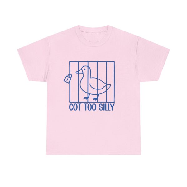 Got Too Silly Duck T-Shirt – Funny Minimalist Line Art Humor Unisex Tee - Image 6