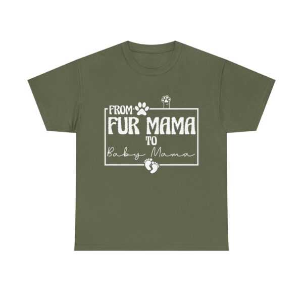 From Fur Mama to Baby Mama Unisex T-Shirt - Pregnancy Announcement Tee, Funny Pet Owner Gift - Image 4