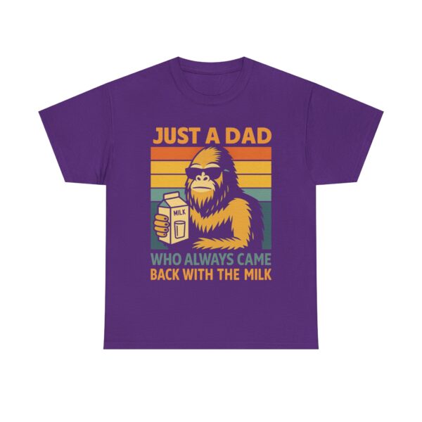 Just a Dad Who Always Came Back with the Milk – Funny Bigfoot T-Shirt for Dads - Image 4