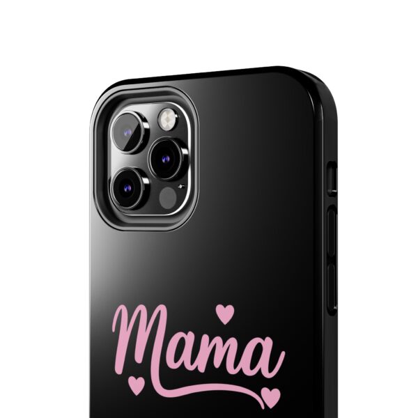 Pink "Mama" text with hearts design for phone case – cute and stylish gift for moms
