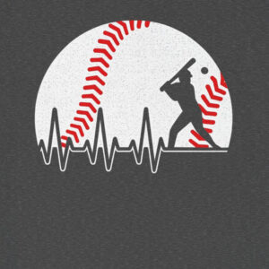 Alternative view of Baseball Heartbeat Tee | Gift for Baseball Lovers Unisex T-shirt | Sporty Gift for Men & Women