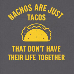 Alternative view of Funny Nachos vs Tacos Unisex T-Shirt – Foodie Humor Tee for Taco Lovers