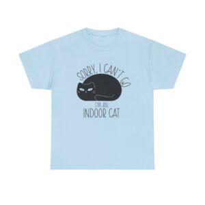 Cute graphic black cat on a t-shirt with the text: 