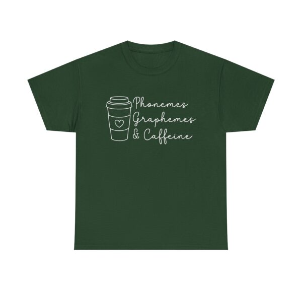 Teacher & Student Gift Tee – Phonemes, Graphemes, Caffeine Unisex T-shirt - Image 5