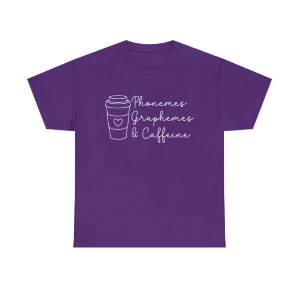 Teacher & Student Gift Tee – Phonemes, Graphemes, Caffeine Unisex T-shirt - Image 8