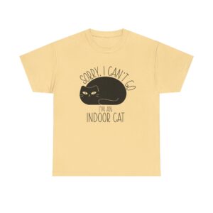 Cute graphic black cat on a t-shirt with the text: 