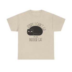Cute graphic black cat on a t-shirt with the text: 